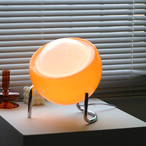 Retro Bauhaus Glazen Tafellamp | LED Bureau- & Nachtlamp voor Moderne Interieurs