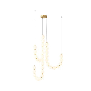 Glamoureuze Witte Kroonluchter Hanglamp – Elegante LED Plafondlamp voor Thuis