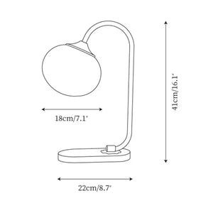 Elegante Glazen Tafellamp met Warm Licht – Modern Rond Design voor Woonkamer & Slaapkamer