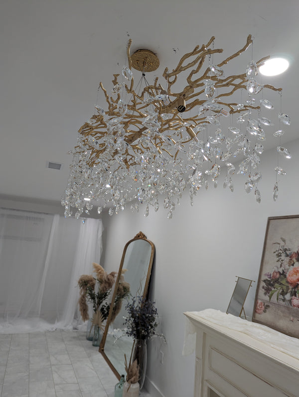 Elegante Takkenkroonluchter Plafondlamp – Moderne Kristallen Hanglamp