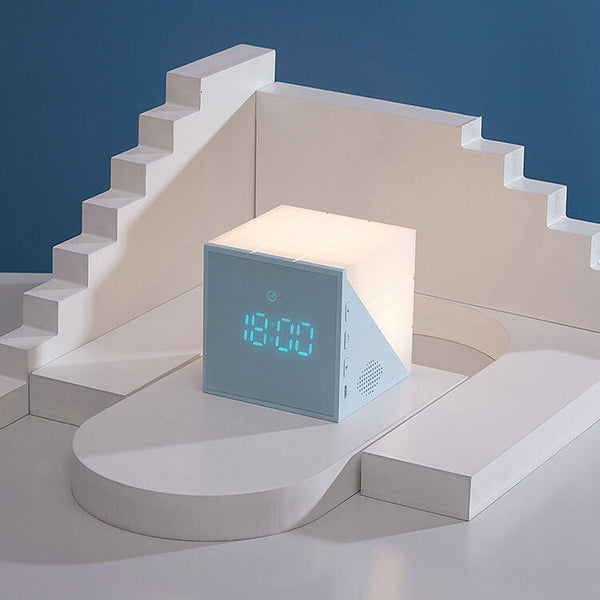 Moderne Kubus LED Wekker – Instelbare Helderheid, Digitaal Display & Stijlvolle Woondecoratie