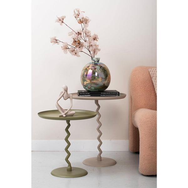 Moderne Bijzettafel Zig Zag Medium | Stijlvolle Decoratieve Accenttafel voor de Woonkamer