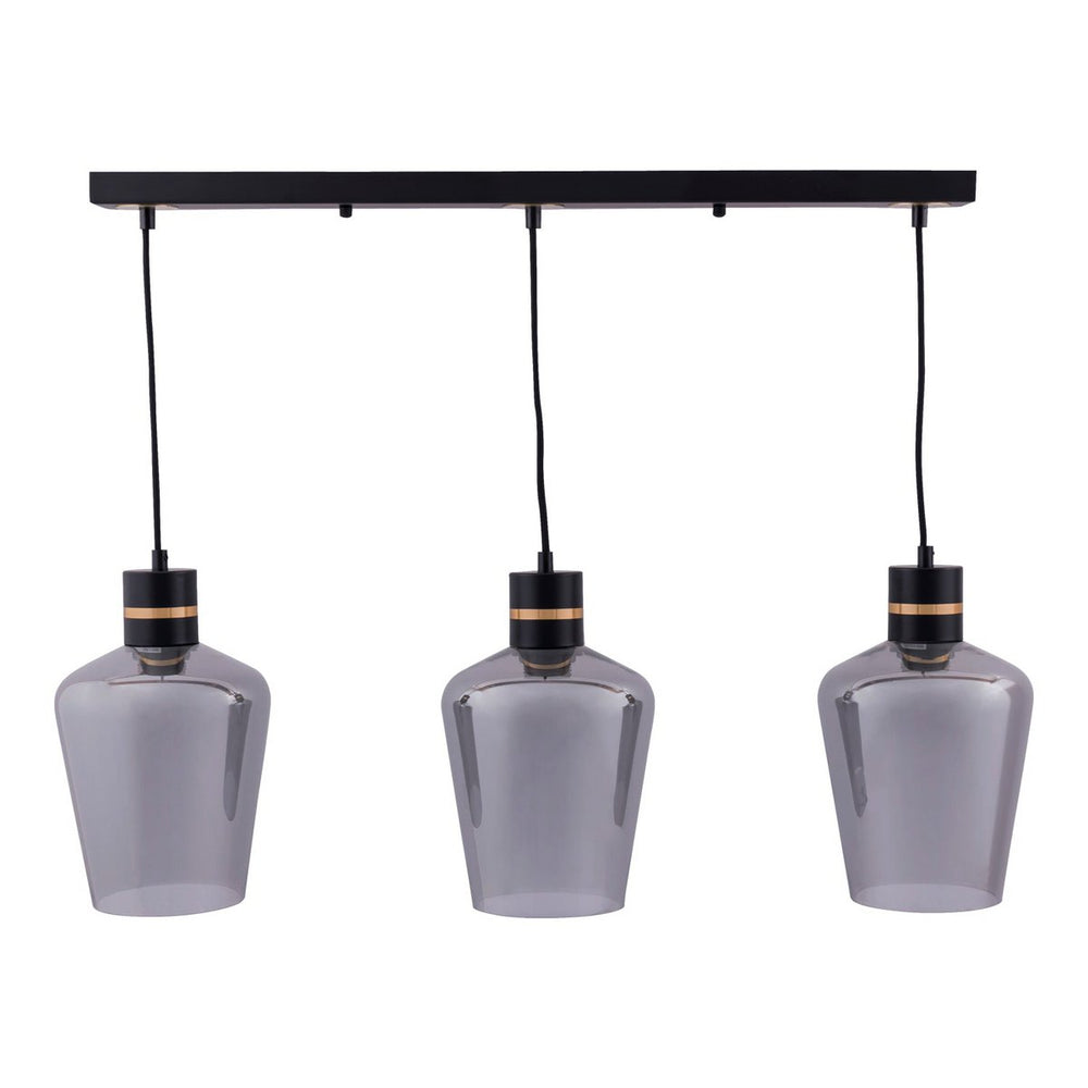 Aletha Hanglamp – 3-Lichts – Smoke Glas & Goud – Modern Design