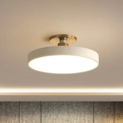 Noordse Ronde LED-Plafondlamp – Minimalistische Moderne Woonverlichting, Warm & Neutraal Licht