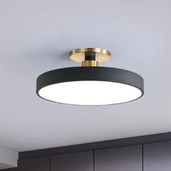 Noordse Ronde LED-Plafondlamp – Minimalistische Moderne Woonverlichting, Warm & Neutraal Licht