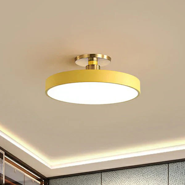 Noordse Ronde LED-Plafondlamp – Minimalistische Moderne Woonverlichting, Warm & Neutraal Licht