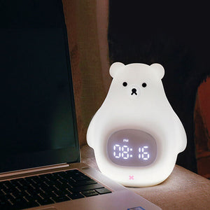 LED Eisbear Nachtlampje en Wekker – Schattige & Functionele Bureau- en Sfeerverlichting
