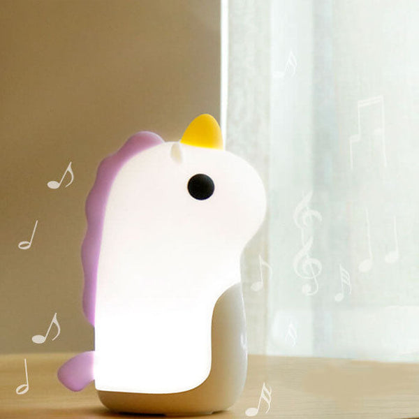 Schattige Eenhoorn LED Wekker & Nachtlampje – Compact, USB-Aangedreven Decoratieve Lamp
