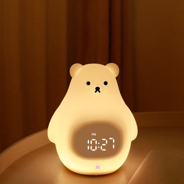 LED Eisbear Nachtlampje en Wekker – Schattige & Functionele Bureau- en Sfeerverlichting