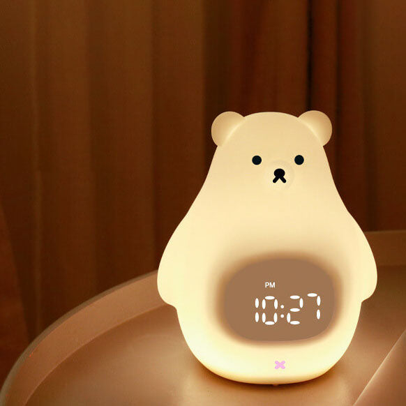 LED Eisbear Nachtlampje en Wekker – Schattige & Functionele Bureau- en Sfeerverlichting