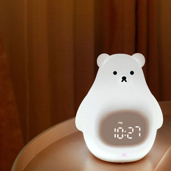 LED Eisbear Nachtlampje en Wekker – Schattige & Functionele Bureau- en Sfeerverlichting