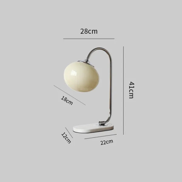 Elegante Glazen Tafellamp met Warm Licht – Modern Rond Design voor Woonkamer & Slaapkamer