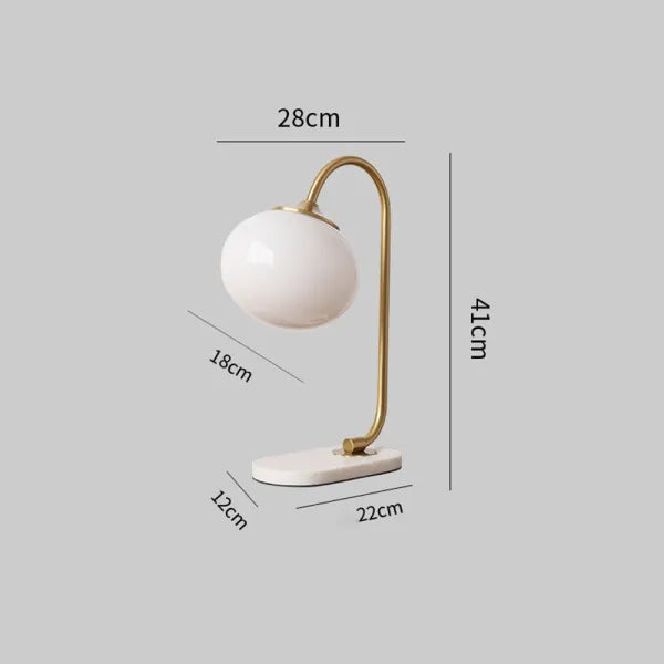 Elegante Glazen Tafellamp met Warm Licht – Modern Rond Design voor Woonkamer & Slaapkamer