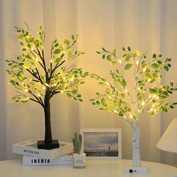LED Bladboom voor Woondecoratie – Feestelijke Verlichte Binnendecoratie