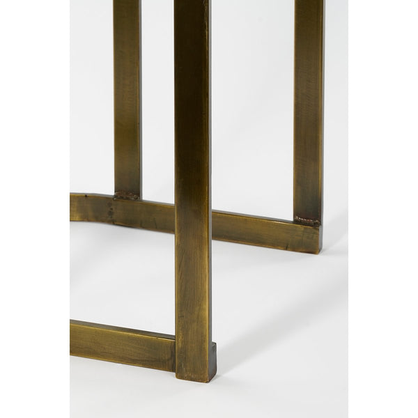 Set van 2 Bijzettafels – Glas & Goud Metaal – Luxe Ronde Vormen