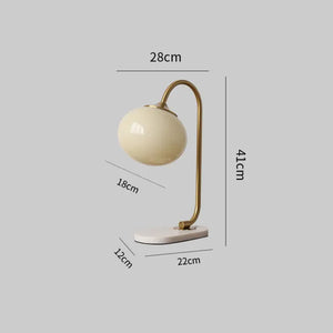 Elegante Glazen Tafellamp met Warm Licht – Modern Rond Design voor Woonkamer & Slaapkamer