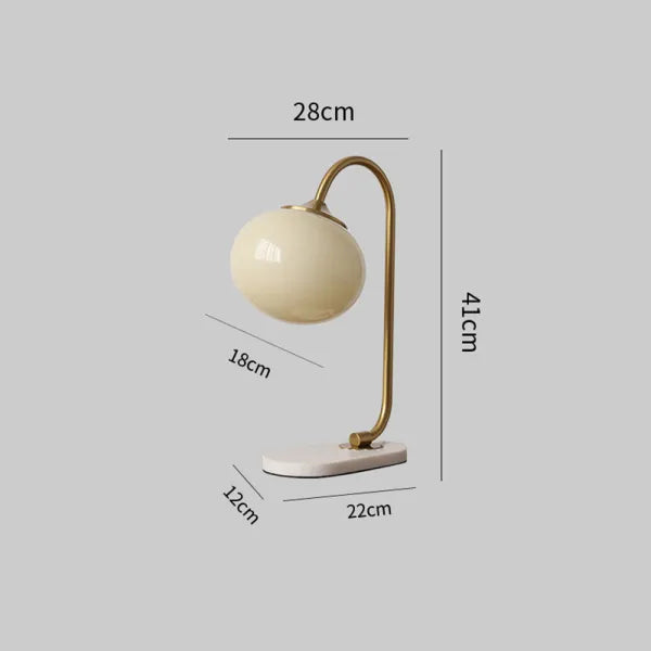 Elegante Glazen Tafellamp met Warm Licht – Modern Rond Design voor Woonkamer & Slaapkamer