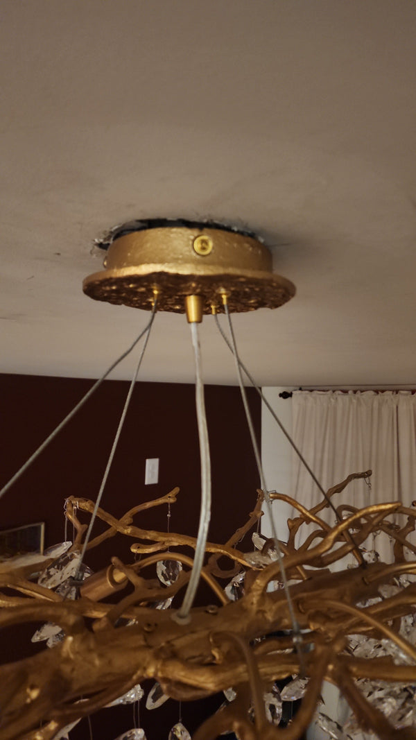 Elegante Takkenkroonluchter Plafondlamp – Moderne Kristallen Hanglamp