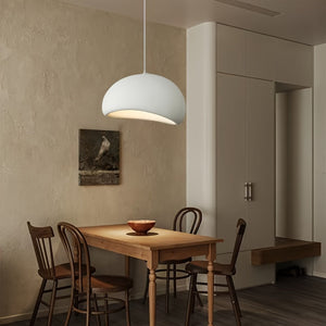 Moderne Witte Hanglamp – Retro Mid-Century Design Ø50cm