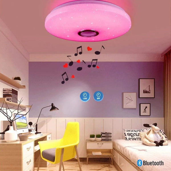 Slimme LED Plafondlamp met Bluetooth Speaker – RGB Sfeerverlichting voor Thuis