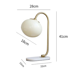 Elegante Glazen Tafellamp met Warm Licht – Modern Rond Design voor Woonkamer & Slaapkamer