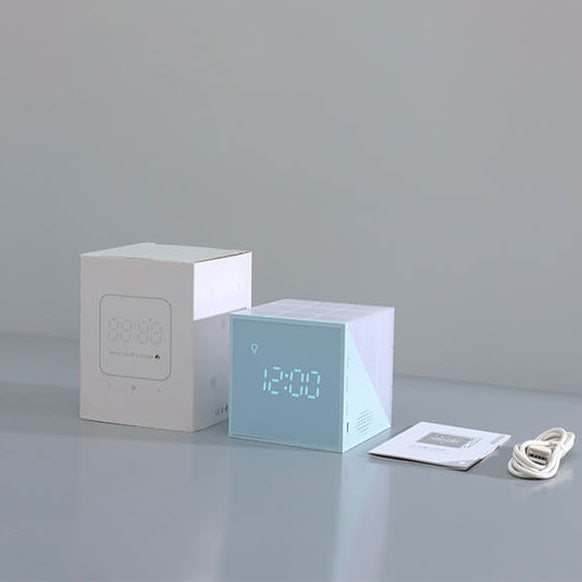 Moderne Kubus LED Wekker – Instelbare Helderheid, Digitaal Display & Stijlvolle Woondecoratie