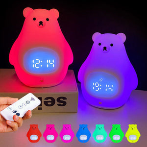 LED Eisbear Nachtlampje en Wekker – Schattige & Functionele Bureau- en Sfeerverlichting