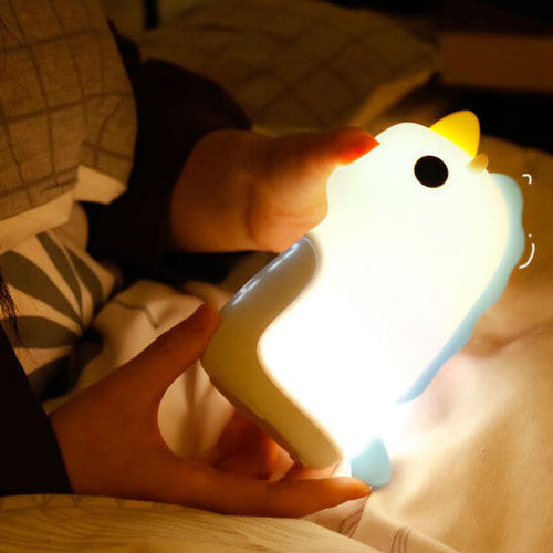 Schattige Eenhoorn LED Wekker & Nachtlampje – Compact, USB-Aangedreven Decoratieve Lamp