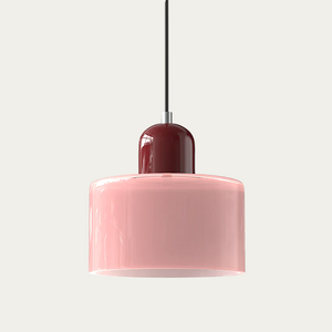 Abstracte Glazen Hanglamp 15x17cm – Moderne LED Hanglamp met Instelbare Lichtkleur voor Eetkamer & Woonkamer