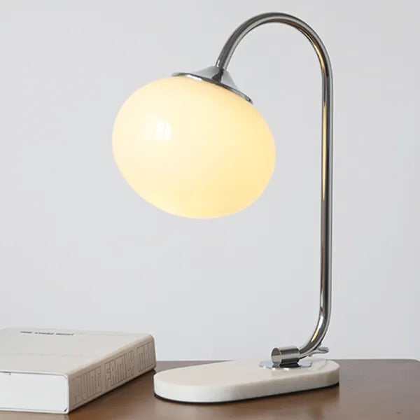 Elegante Glazen Tafellamp met Warm Licht – Modern Rond Design voor Woonkamer & Slaapkamer