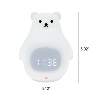 LED Eisbear Nachtlampje en Wekker – Schattige & Functionele Bureau- en Sfeerverlichting