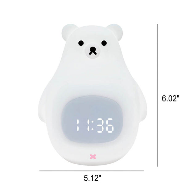 LED Eisbear Nachtlampje en Wekker – Schattige & Functionele Bureau- en Sfeerverlichting