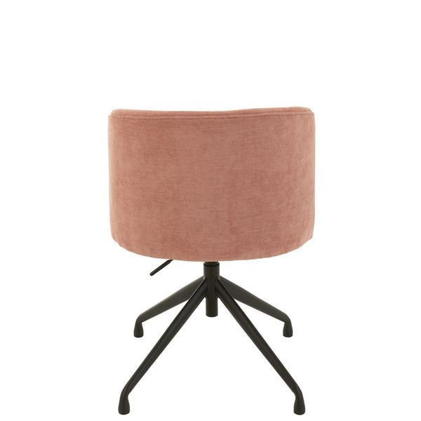 J-Line Designstoel Turn/Up/Down – Lichtroze Comfort met Industriële Twist