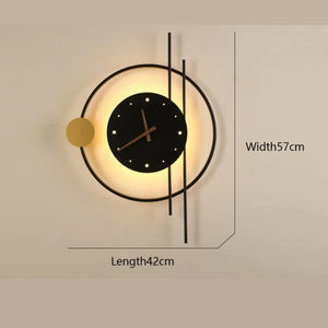 Moderne LED-Wandklok Lamp voor Stijlvolle Woondecoratie