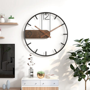 Moderne Noordse Wanduhr – Geluidloos Mechanisme voor Stijlvolle Woondecoratie