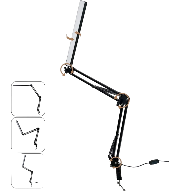 Opvouwbare LED-bureaulamp met verstelbare draaikop – Moderne werk- & studieverlichting