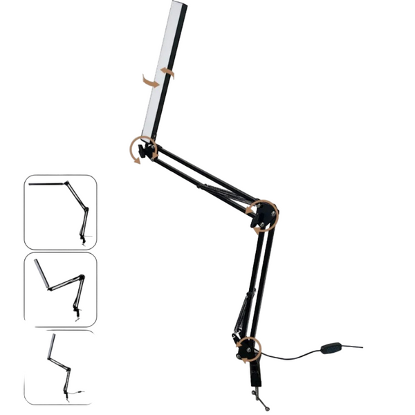 Opvouwbare LED-bureaulamp met verstelbare draaikop – Moderne werk- & studieverlichting