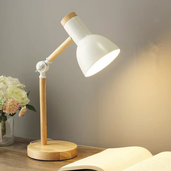 EvoLite Moderne Houten Tafellamp – Minimalistische Nachtlamp & Bureauverlichting