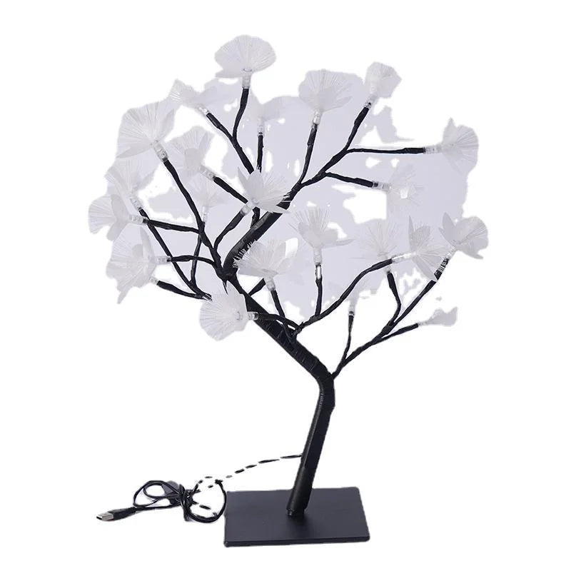 Elegante Bloesemberk LED Boom Lamp – Fiber Optic Decoratieve Verlichting