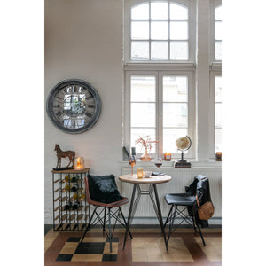 J-Line Set van 2 Eetkamerstoelen Loft – Kunstleer & Metaal – Zwart