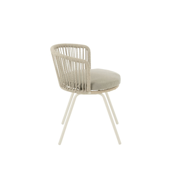 J-Line Stoel Toa – Grijs – Metaal en Touw – Modern Design