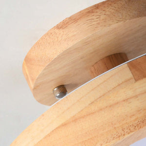 Moderne Houten LED Plafondlamp – Natuurlijk Warm Licht voor Woon- en Eetkamer