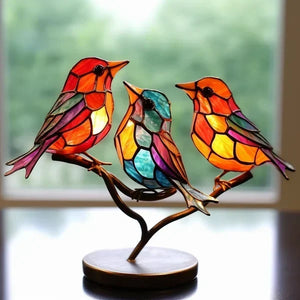 Birdy - Gekleurde Glazen Vogel Figurines voor Elegante Interieurdecoratie