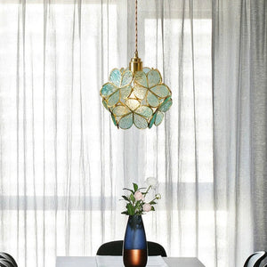 Elegante Bloemvormige Hanglamp – Petal-Style Glazen Kroonluchter