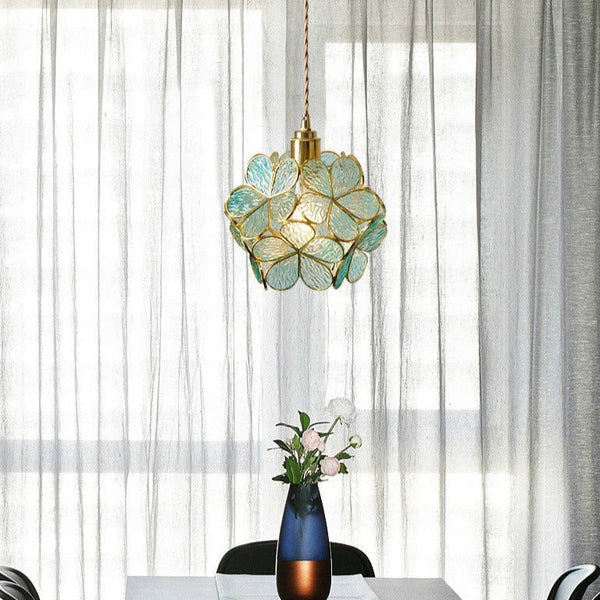 Elegante Bloemvormige Hanglamp – Petal-Style Glazen Kroonluchter