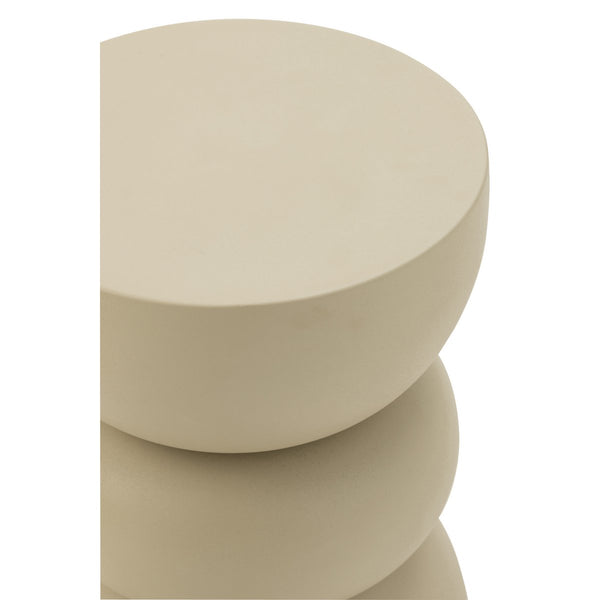 J-Line Bijzettafel Lise – Modern Design van Metaal – 32 cm – Ivoor