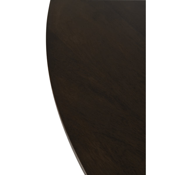 J-Line Eettafel Connie Rond – Houten Design in Donkerbruin met Open Frame