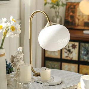 Elegante Glazen Tafellamp met Warm Licht – Modern Rond Design voor Woonkamer & Slaapkamer