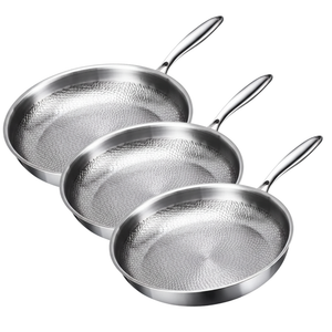 Premium Titanium Pannenset 3-delig – Geschikt voor inductie & Natuurlijk Antiaanbak – 3 Pannen