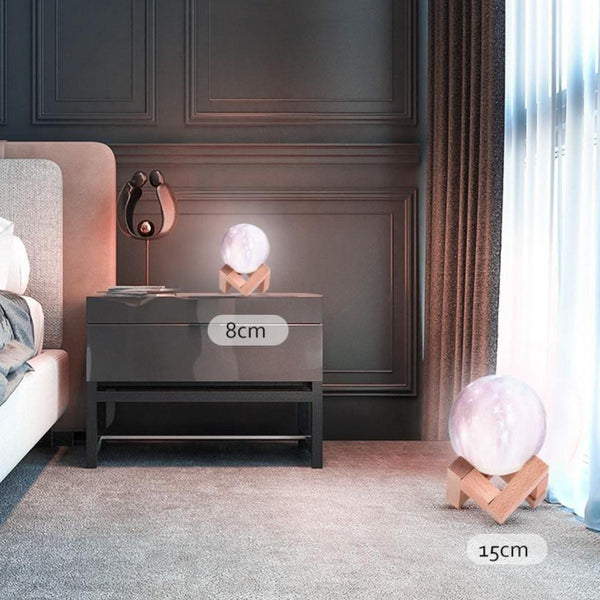 3D Maanlamp met Instelbaar Licht en Galaxykleuren  Sfeervolle Woondecoratie
